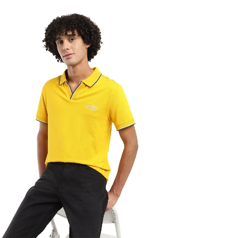 Men's Shirts with Patch PocketsMen's Solid Slim Fit Polo T-shirt