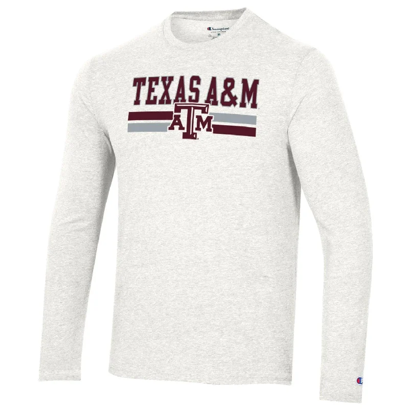 Men's Shirts with Antimicrobial TreatmentTexas A&M Men's Triumph L/S Tee - Alabaster White  ***