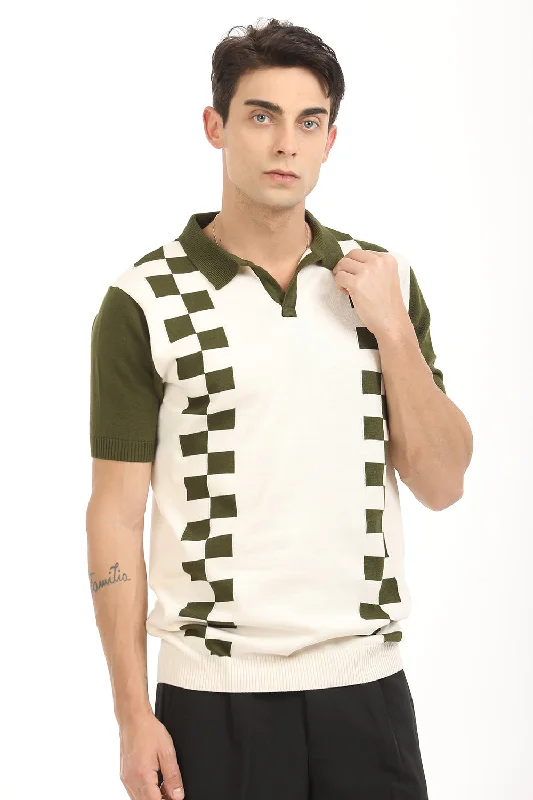 Men's Shirts with CollarsGreen Box Polo T-Shirt