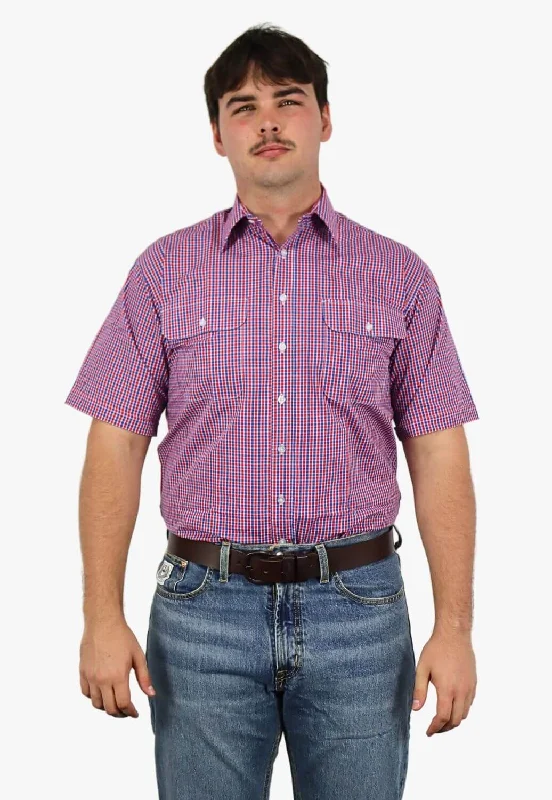 Men's Plaid Shirts for a Country CharmBisley Mens Short Sleeve Shirt