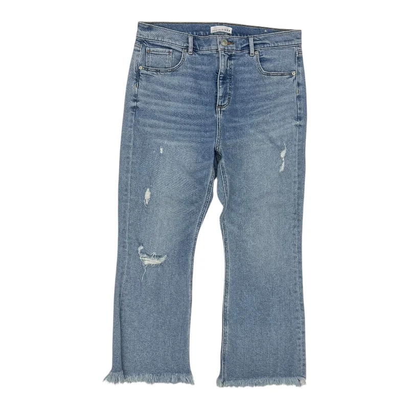 Men's Jeans with Embroidered LogosJeans Cropped By Loft In Blue Denim, Size:14