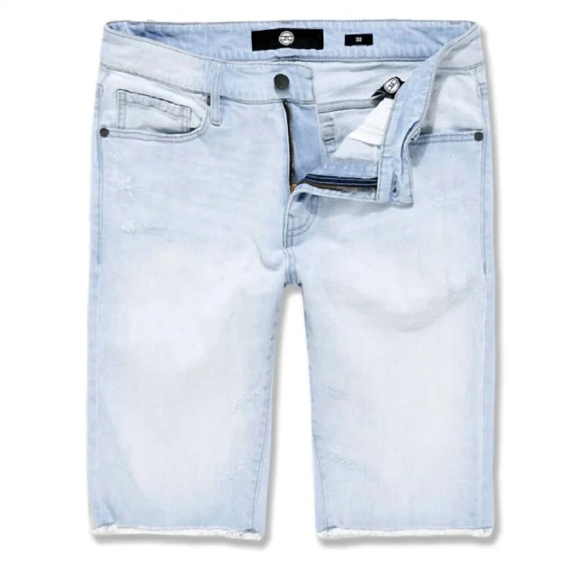 Short Men's Inseam Dress ShortsMen's Hartford Denim Shorts In Ice Blue