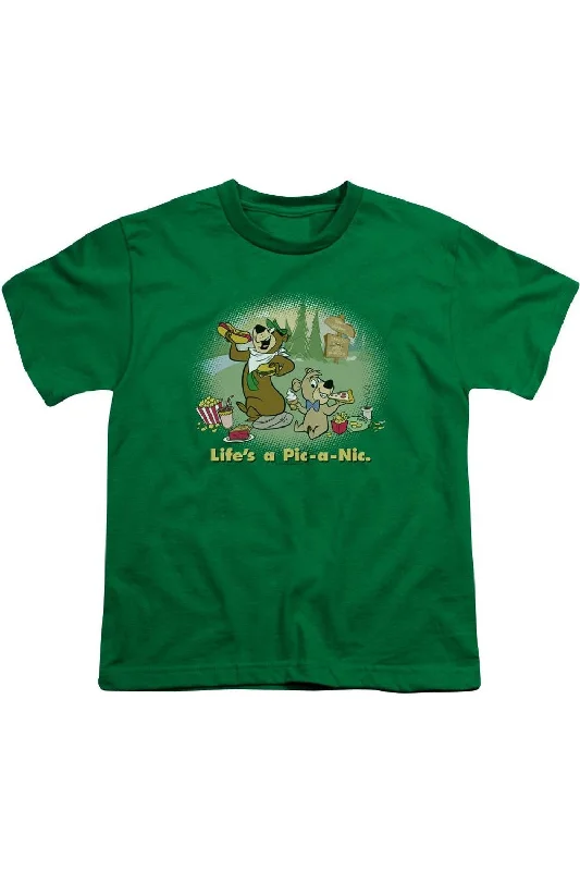Men's Shirts with Button-Down PocketsYogi Bear Lifes A Pic A Nic Short Sleeve Youth Tee / T-Shirt