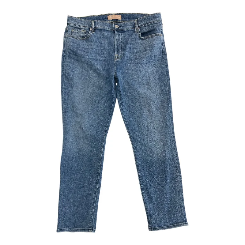 Premium Quality Men's Jeans for Every OccasionJeans Straight By 7 For All Mankind In Blue Denim, Size:14