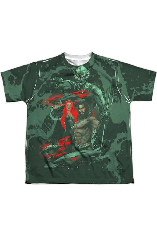 Men's Shirts with TiesAquaman Movie Good And Evil Short Sleeve Youth Poly Crew Tee / T-Shirt
