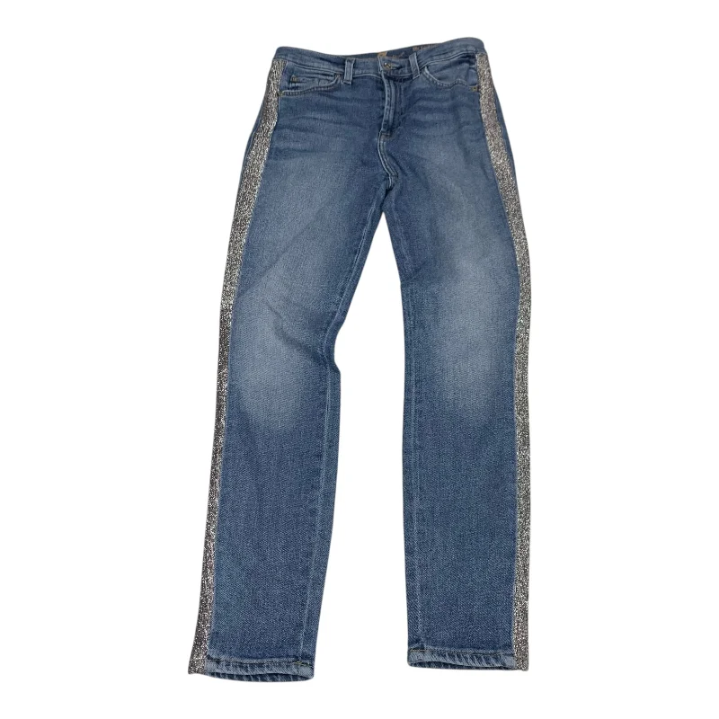 Hipster Men's JeansJeans Designer By 7 For All Mankind In Blue Denim, Size: 4