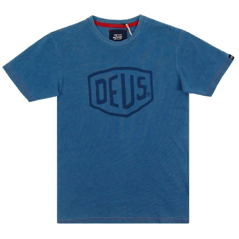 Men's Shirts with Chest PocketsMen's Shield Tee In Indigo