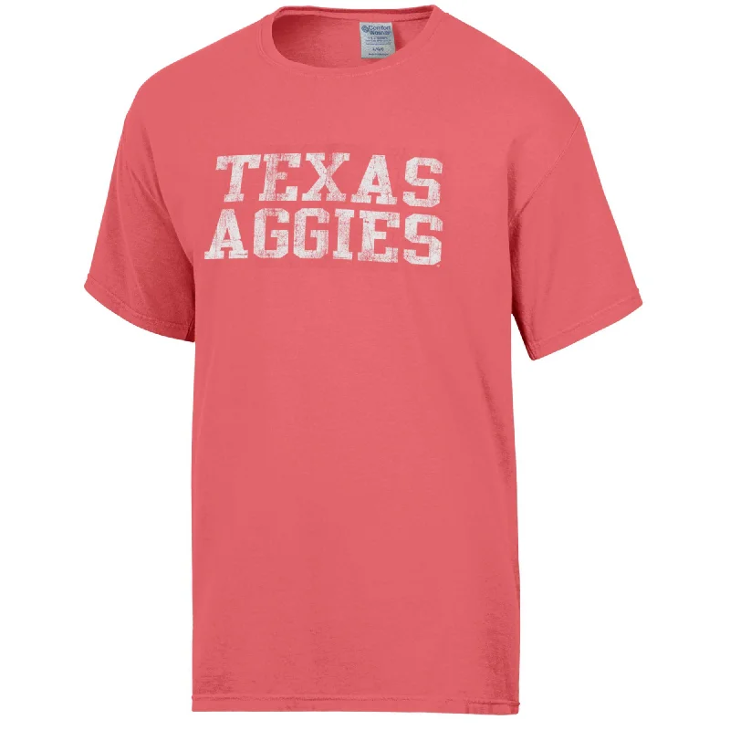 Men's Shirts for BoatingTexas Aggies Comfort Wash Tee - Coral