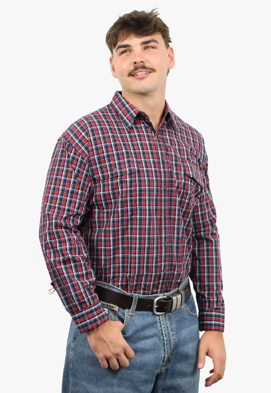 Men's Checked Short-Sleeve Shirts for Summer FunBisley Mens Long Sleeve Shirt