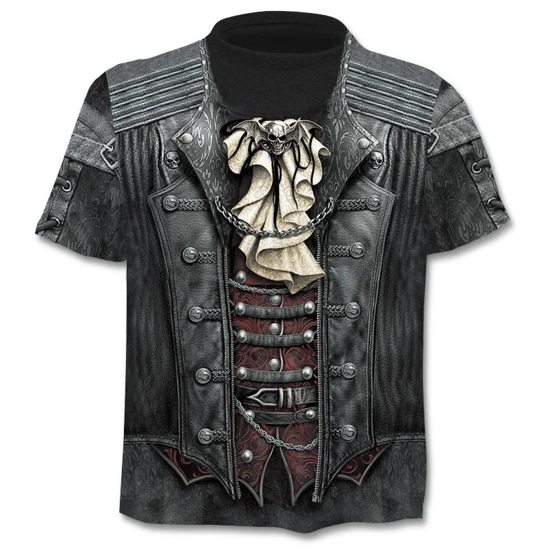 Men's Shirts with Hidden PocketsCasual 3D printing T-shirt
