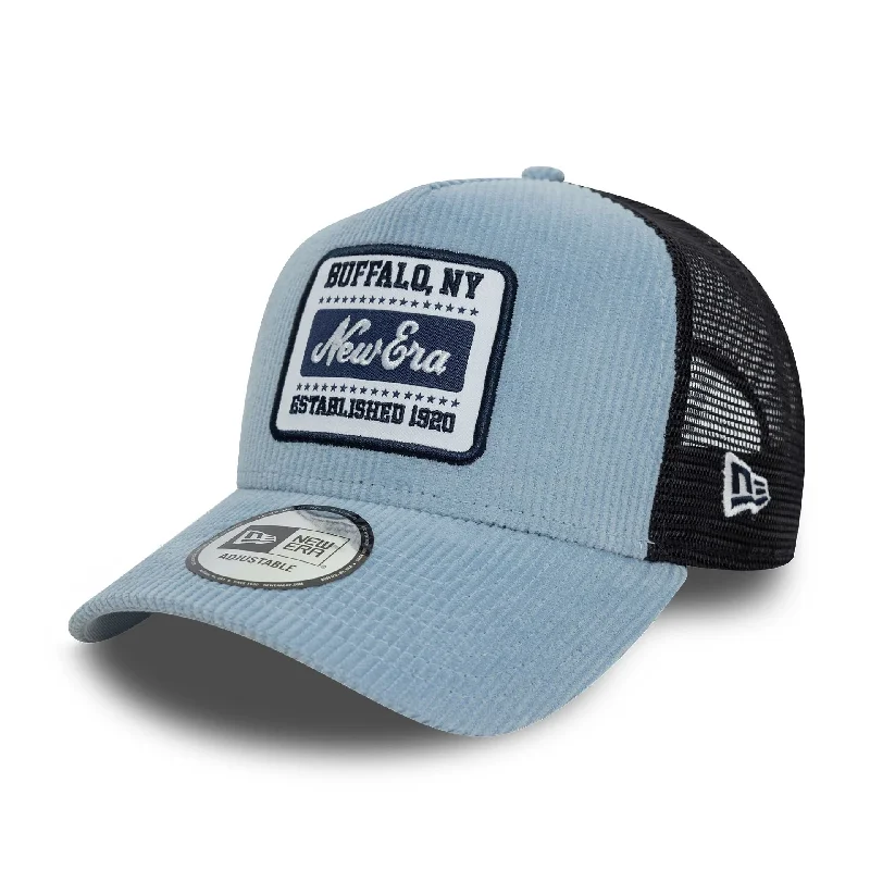 Protective Hard HatsNew Era Patch Cord Pastel Blue 9FORTY A-Frame Trucker Adjustable Cap