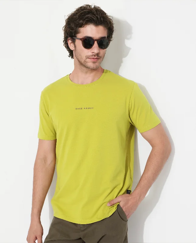 Durable Men's Work ShirtsRare Rabbit Men's Rabbit-Inf Flouroscent Green Cotton Fabric Short Sleeves Crew Neck Regular Fit Plain T-Shirt Durable Men's Work ShirtsRare Rabbit Men's Rabbit-Inf Flouroscent Green Cotton Fabric Short Sleeves Crew Neck Regular Fit Plain T-Shirt