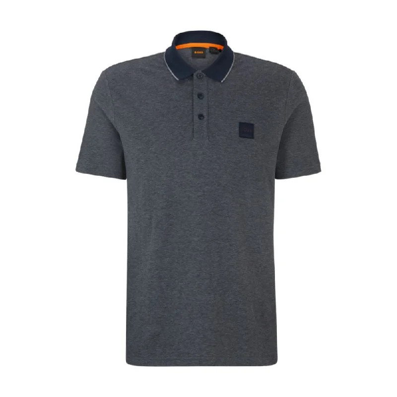 Men's Shirts with Button-Down PocketsCotton-piqu polo shirt with twill logo badge