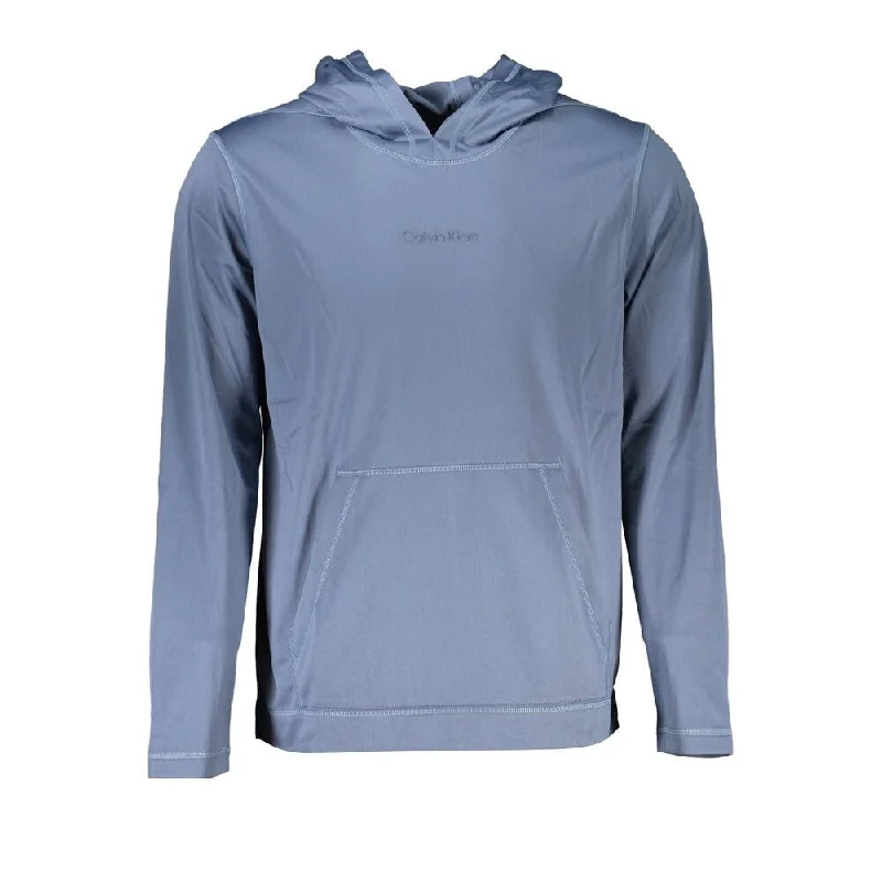 Men's Sweaters with Argyle PatternsCalvin Klein Elegant Blue Hooded Sweatshirt - Men's Sports Men's Chic