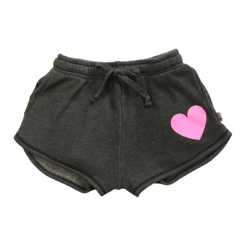 Men's Relaxed-Fit Denim ShortsGirl's Athletic Short In Black/pink