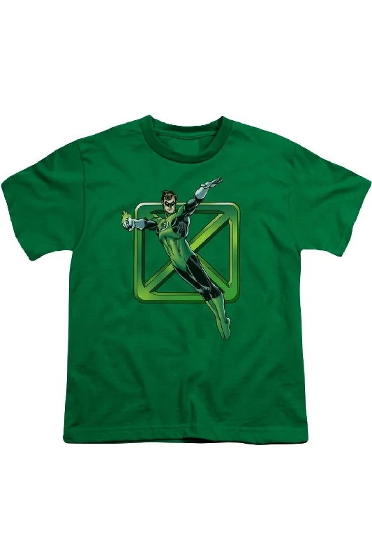 Men's Flowy Shirts for a Relaxed LookDC Comics Green Cross Short Sleeve Youth Tee / T-Shirt