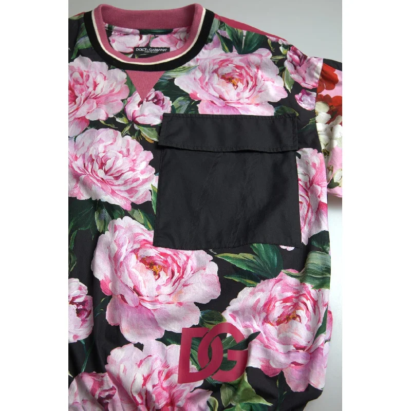 Men's Sweaters for Winter SportsDolce & Gabbana Floral Extravagance Crewneck Men's Sweater