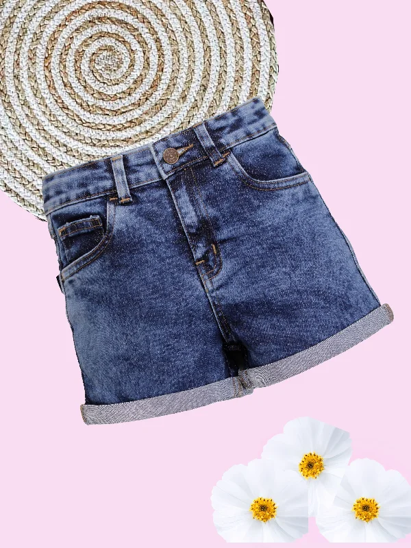 Men's Practical Cargo Work ShortsGirls Solid Denim Rollup Hot Shorts