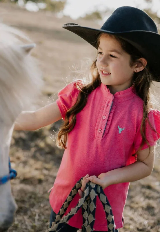 Men's Shirts with Lace-Up HemlinesLittle Windmill Girls Bree Polo Shirt