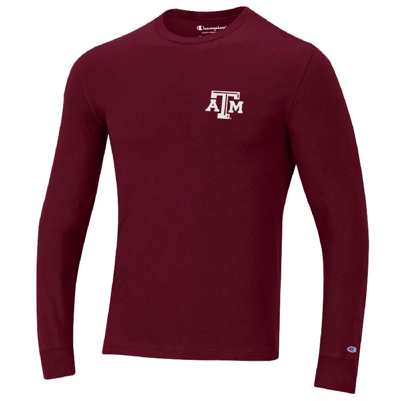Men's Flowy Shirts for a Relaxed LookMen's Stadium L/S Maroon Tee by Champion***