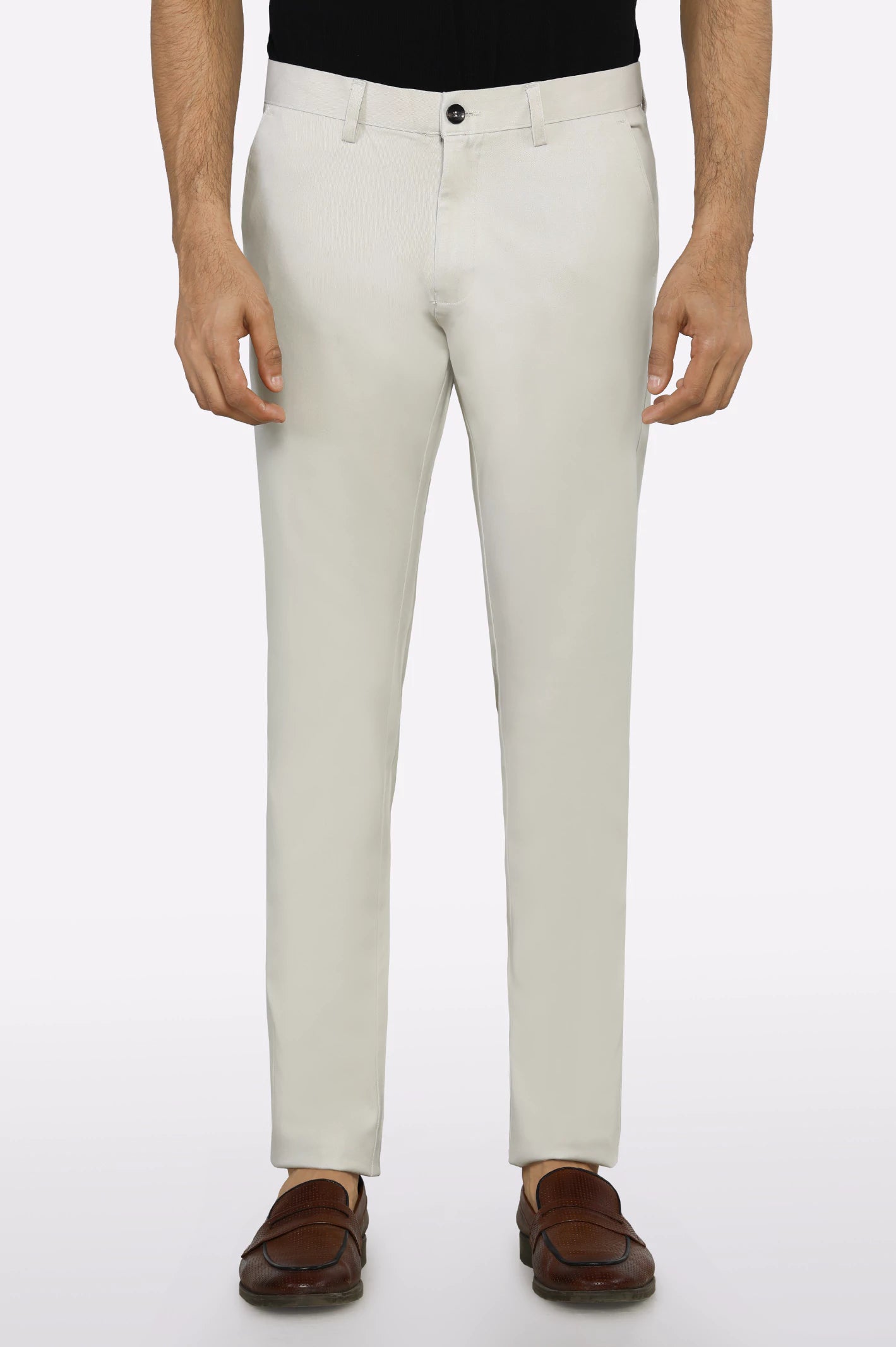 Light Blue Denim Men's JeansOff White Smart Fit Cotton Chino