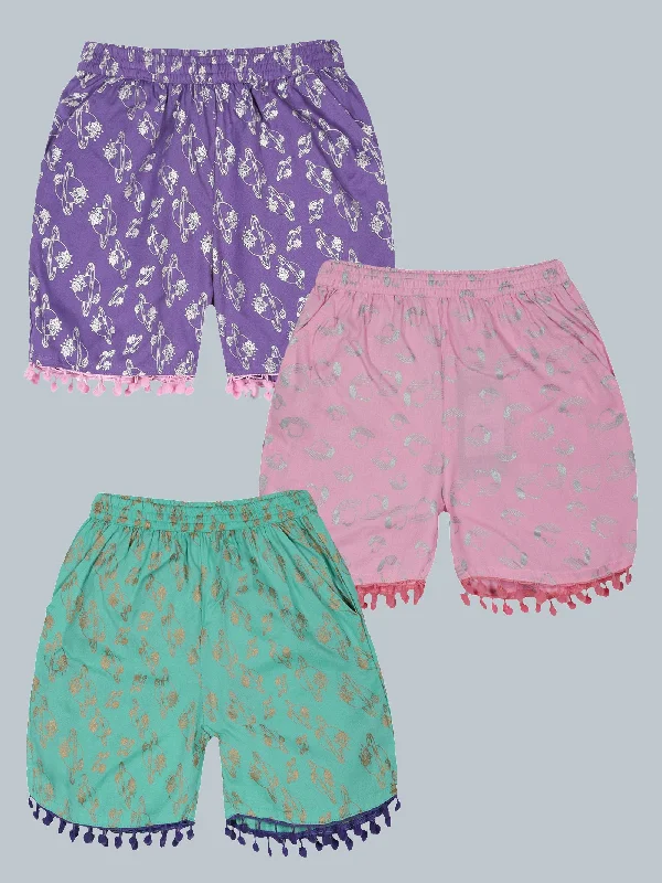 Athletic-Cut Men's Workout ShortsGirls AOP Print Shorts Pack of 3