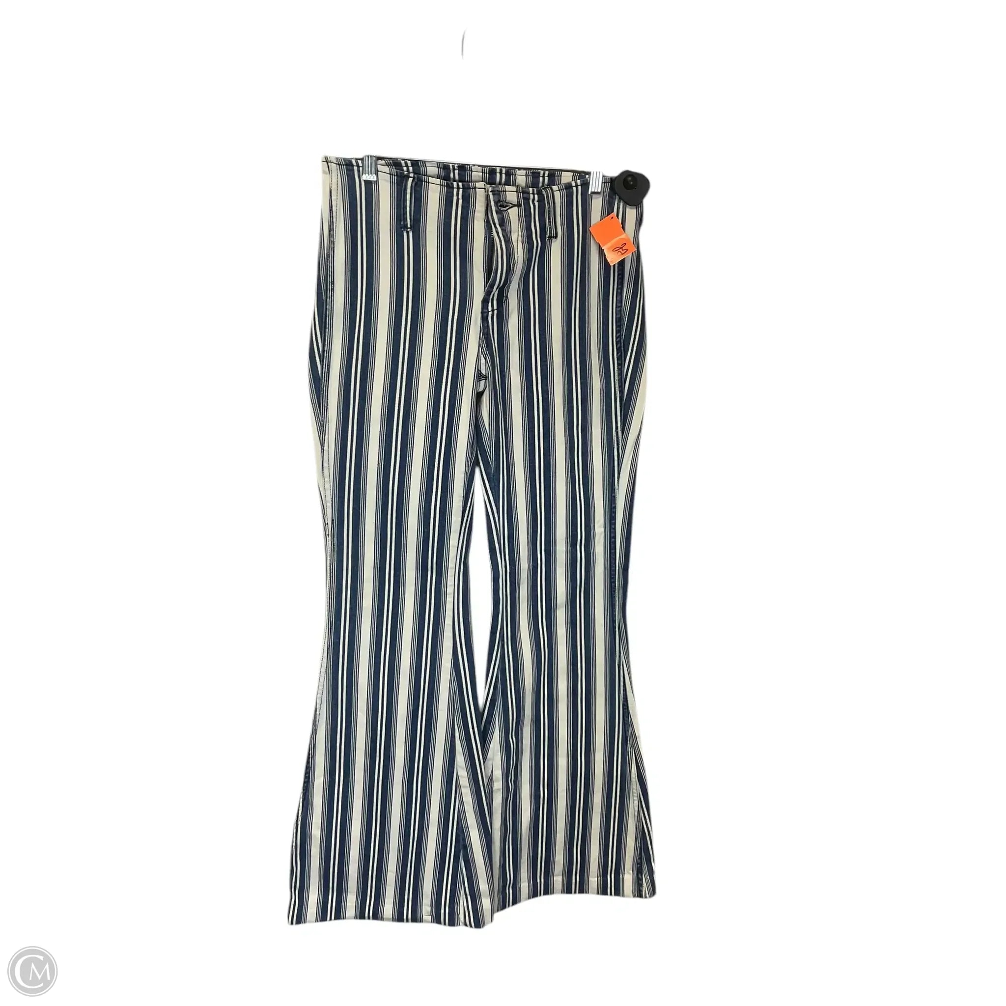 Men's Jeans with a Distressed LookJeans Flared By Free People In Striped Pattern, Size: 6