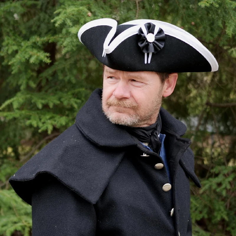 High-Quality Work HatsBlack Heavy Wool Felt Tricorn