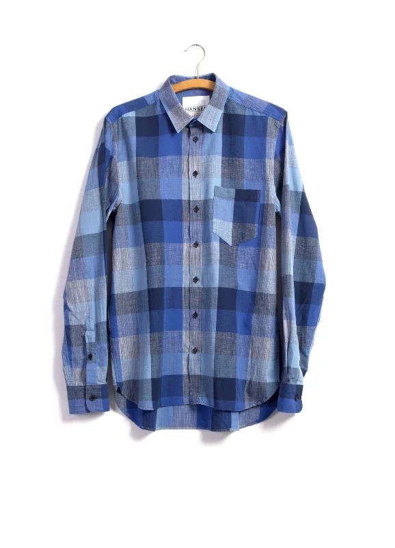 Men's Pattern-Clashing Shirts for Bold FashionJESPER | Casual Shirt | Check Blues