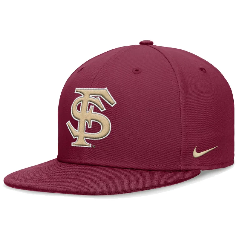 Funky Snapback HatsNike Interlocking FS Logo Dri-fit True Fitted Baseball Cap - Garnet