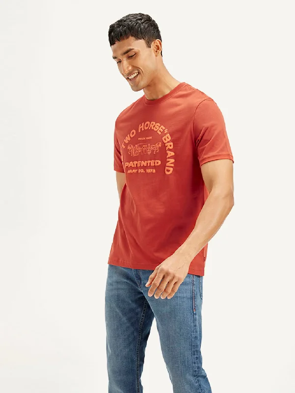 Men's Shirts with Patchwork SleevesMen's Graphic Print Crew Neck T-shirt