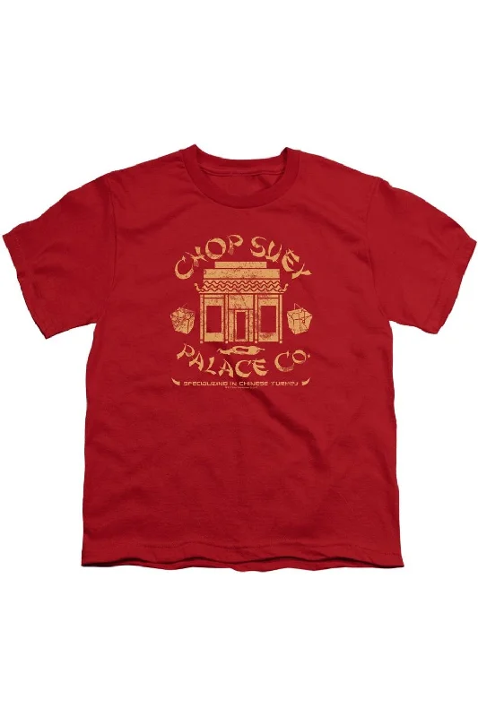 Men's Shirts with Double-Breasted DesignsA Christmas Story Chop Suey Palace Co Short Sleeve Youth Tee / T-Shirt