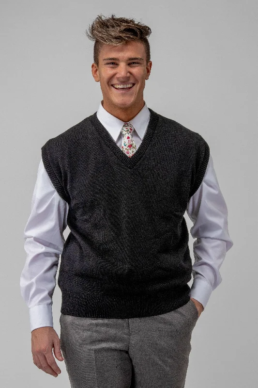 Cozy Men's Cable-Knit SweatersV-Neck Sweater Vest