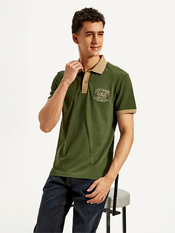 Men's Shirts with Rounded HemlinesMen's Patchwork Slim Fit Polo T-Shirt