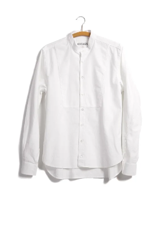 Men's Long-Sleeve Shirts for Year-Round WearVALMAR | Collarless Bib Shirt | White