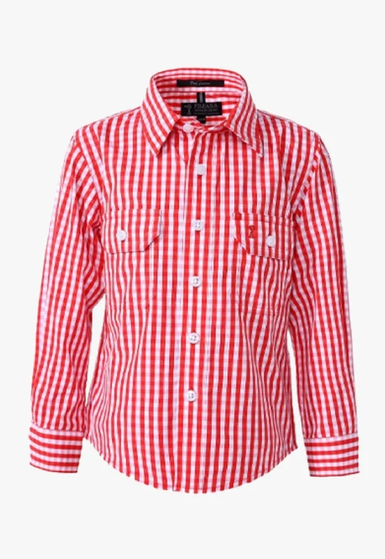 Men's Floral Print Shirts for Spring and SummerRitemate Kids Long Sleeve Check Shirt