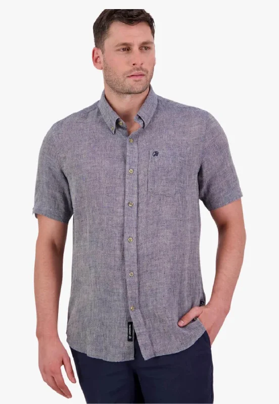 Men's Skinny-Fit Shirts for a Trendy LookSwanndri Mens Humber Short Sleeve Linen Shirt