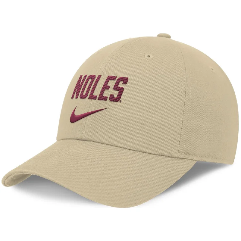 High-Quality BeaniesNike Noles Dri-fit Adjustable Club Unstructured Cap - Vegas Gold