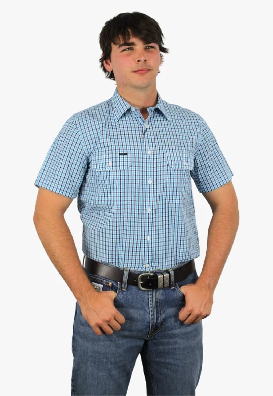 Men's Slim-Fit Shirts for a Flattering ShapePilbara Mens Check Short Sleeve Shirt