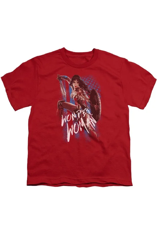 Men's Shirts with Spread CollarsWonder Woman Movie American Hero Short Sleeve Youth Tee / T-Shirt