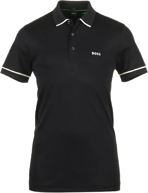 Men's Shirts with Barrel CuffsHugo Boss Men's Paule Slim Fit Polo Shirt, Black
