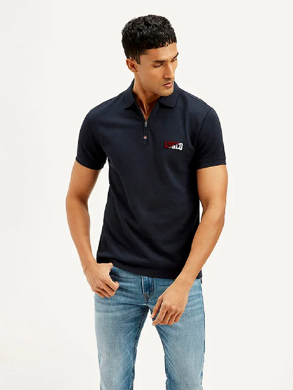 Men's Shirts with Moisture-Wicking FabricMen's Solid Slim Fit Polo T-shirt