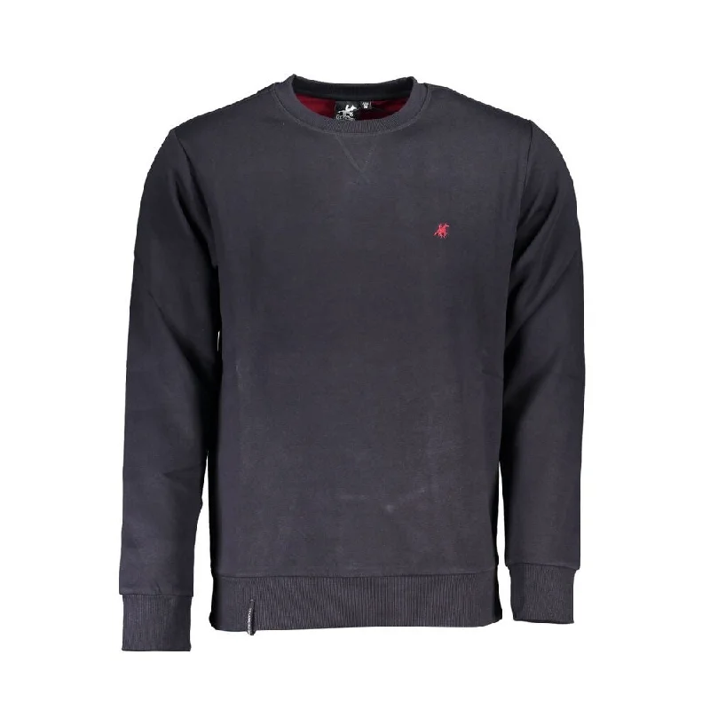 Men's Sweaters with Raglan SleevesU.S. Grand Polo Blue Cotton Men's Sweater