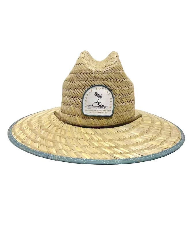 Retro Baseball CapsSandbar Social Club Straw Lifeguard Hat