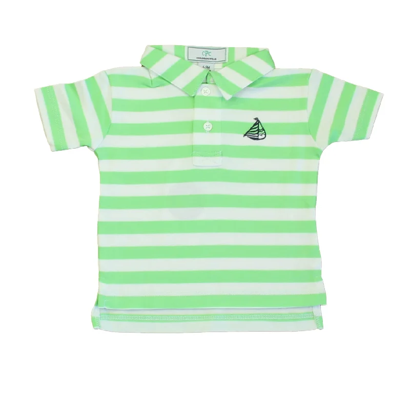 Men's Shirts with Abstract DesignsClassic Prep Boys Summer Green | Bright White Polo Shirt