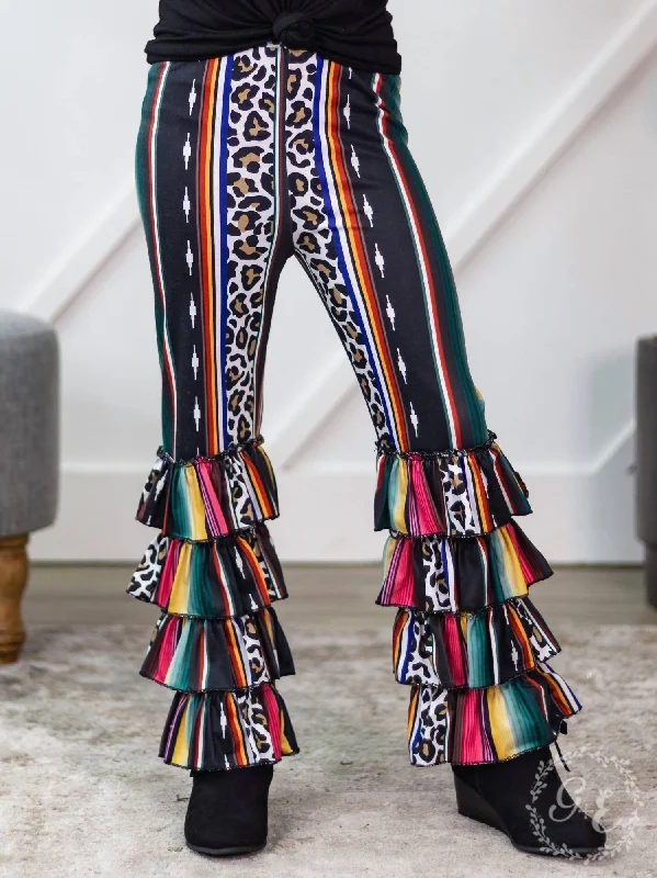 Dressy Yet Casual Men's Chino ShortsGirl's Western Cutie Layered Flare Pants In Multi