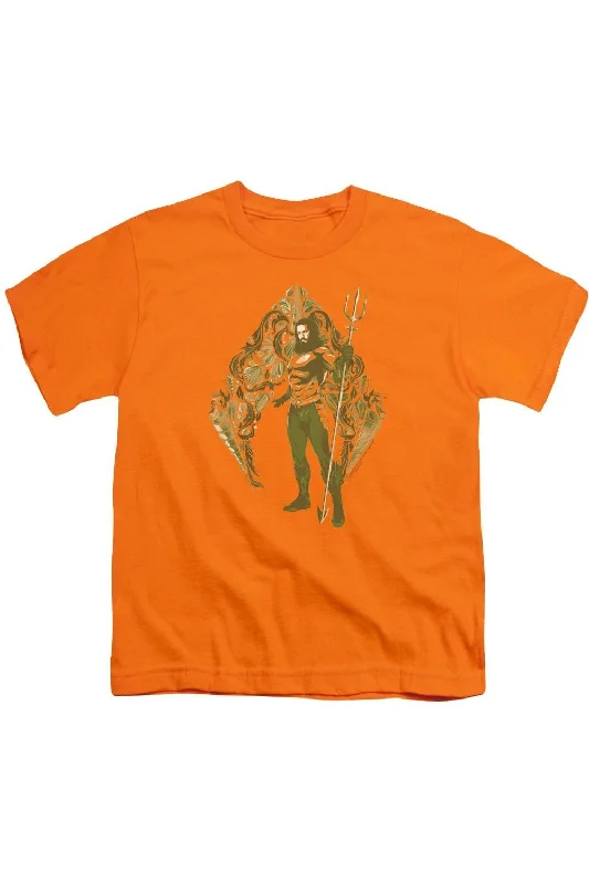 Men's Shirts with Elastic WaistbandsAquaman Movie Shells Short Sleeve Youth Tee / T-Shirt