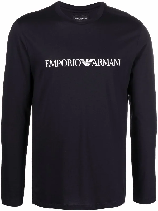 Men's Shirts with Floral PrintsEmporio Armani Men's T-Shirts And Polos blue