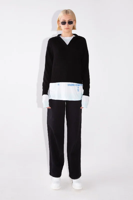 Men's Sweaters with SnapsV-Neck Pullover Sweater