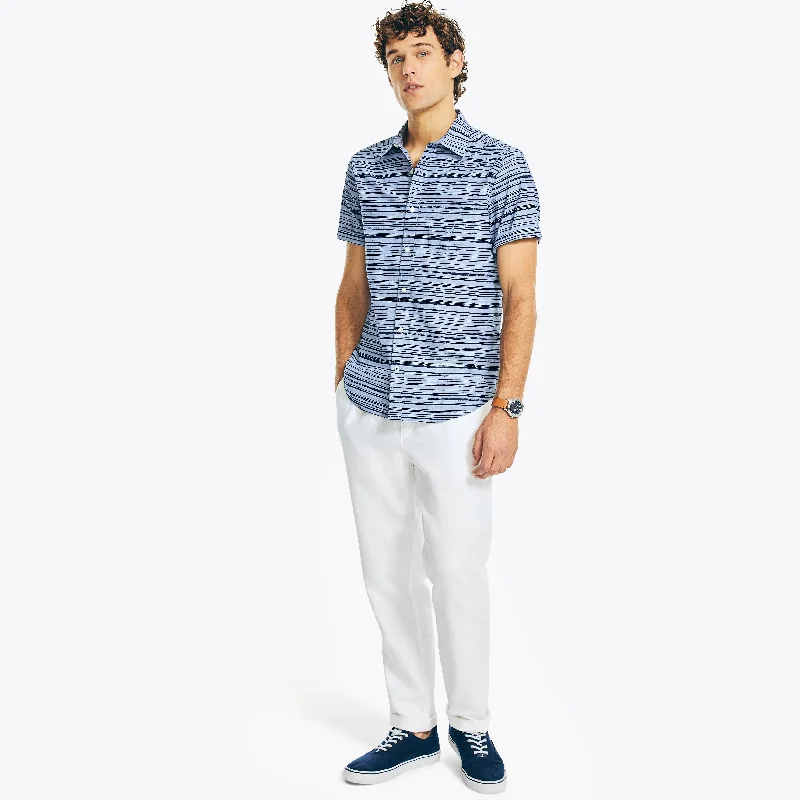 Men's Stain-Resistant Shirts for Mess-Free WearNautica Mens Printed Short-Sleeve Shirt